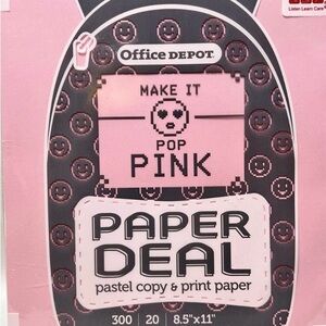 Office Depot Pink Pastel Copy & Print Paper - Pack of 300